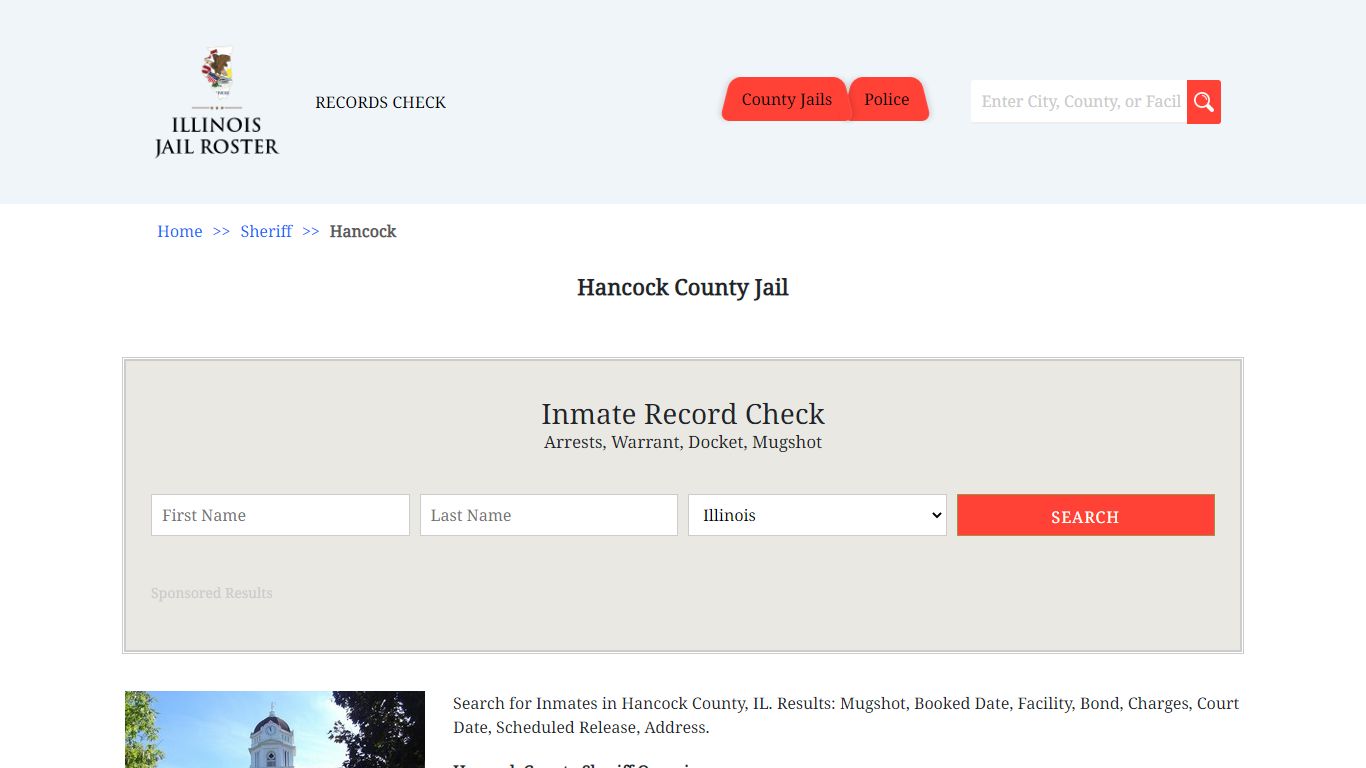 Hancock County Jail | Jail Roster Search
