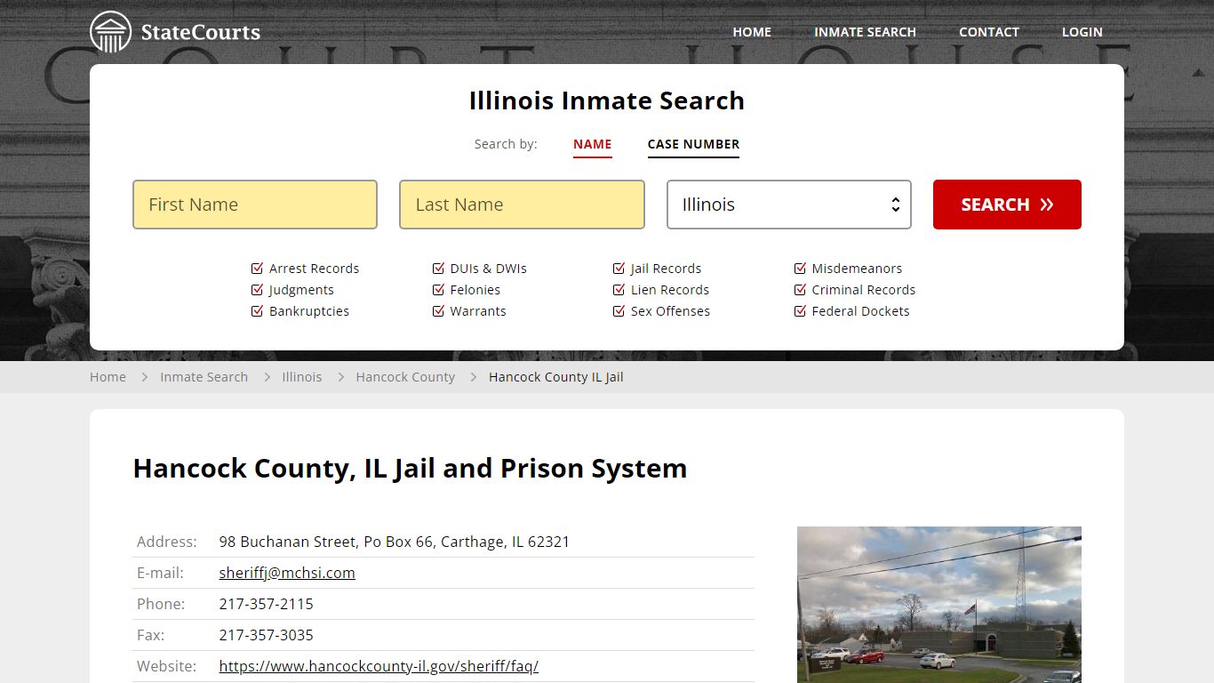 Hancock County IL Jail Inmate Records Search, Illinois - StateCourts